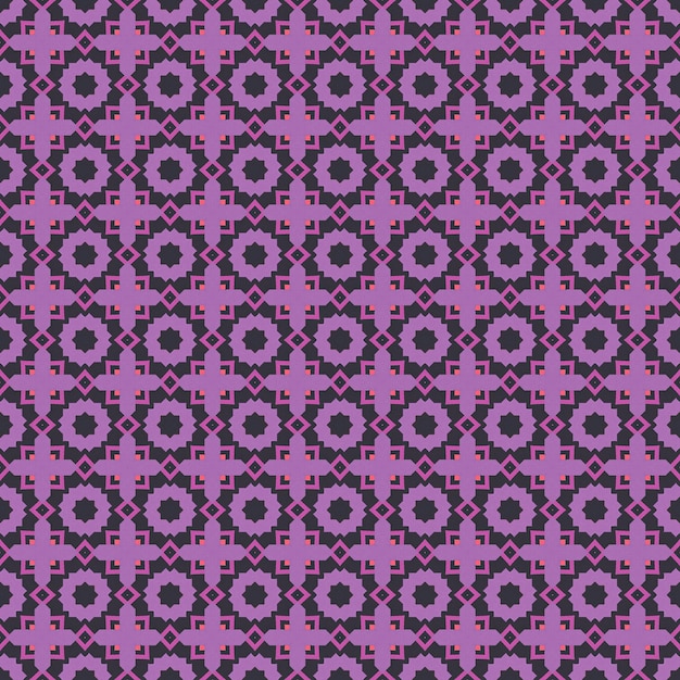 Abstrait violet et rose avec un motif de cercles et d'étoiles.