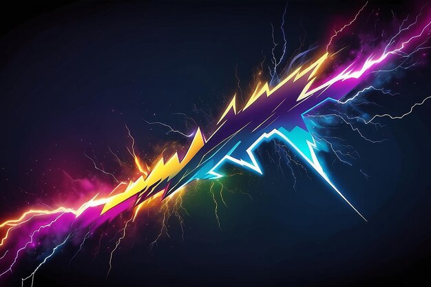 Photo abstrait zap lightning bolt excitation gradient moderne illustration de fond de stock