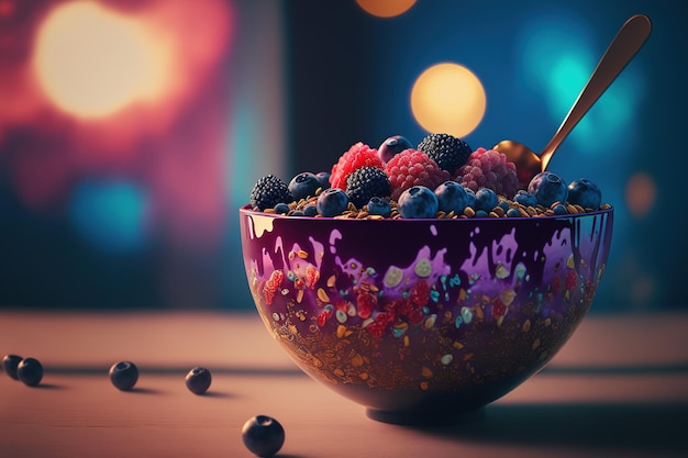 Acai bowl cuisine brésilienne plat populaire