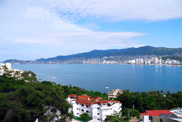 Acapulco Mexique, Vue du Port et de La Costera, vue panoramique, Océan Pacifique, voyage, tourisme