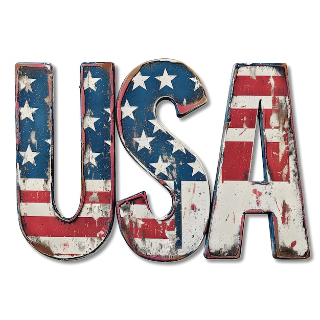 Photo accessoire de mode rectangulaire avec le logo bleu électrique du drapeau américain