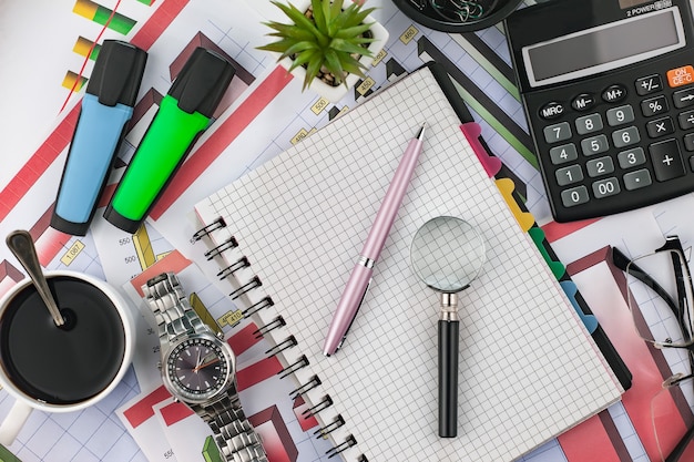 Photo accessoires de bureau pour la gestion d'entreprise