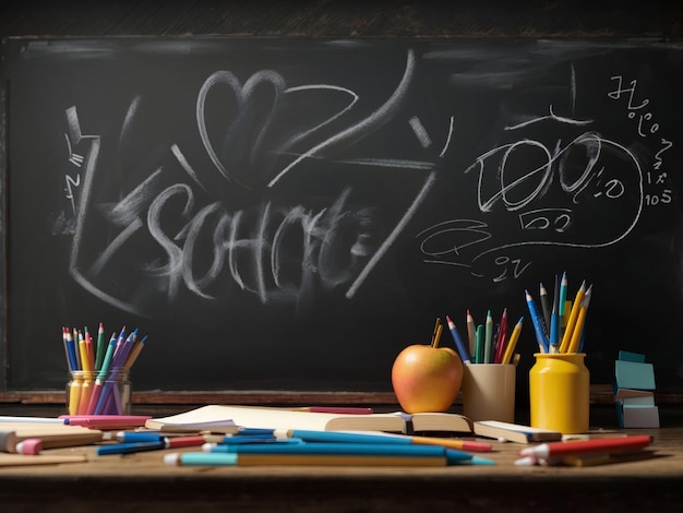 accessoires de fond de retour à l'école