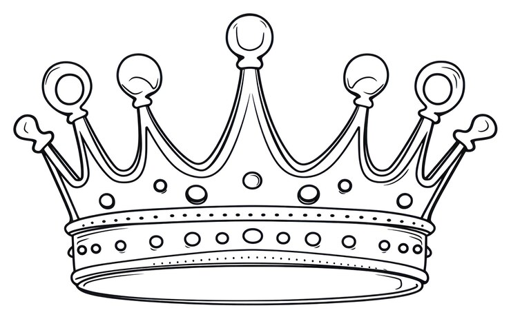 Photo accessoires de la ligne d'esquisse de la couronne png
