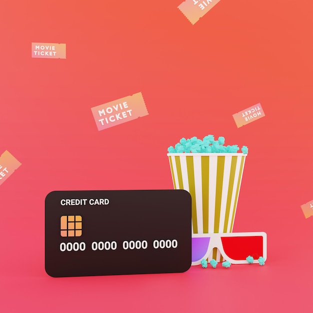 Achat de billets de cinéma avec offre de carte de crédit