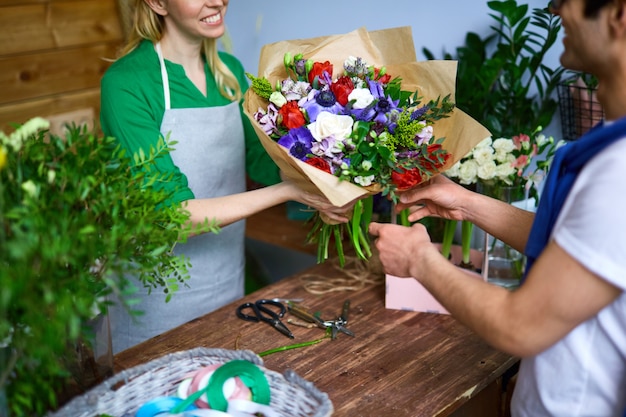 Achat de bouquet de fleurs