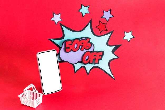 Achats en ligne sur site Web ou application mobile 50 % moins cher