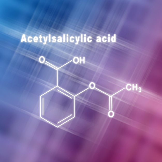 Acide acétylsalicylique aspirine Formule chimique structurale