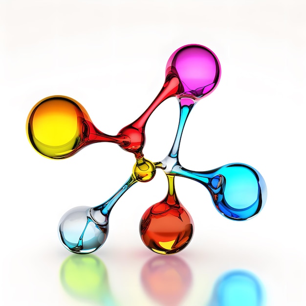 Photo acide phosphorique h3po4 molécule chimie conception du verre