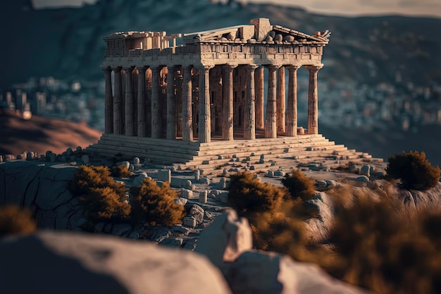L'Acropole Athènes Grèce Photographie de voyage AIGenerated