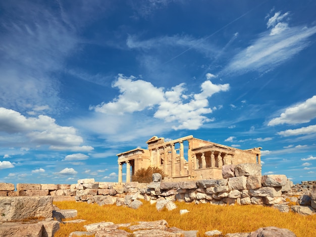 Acropole du temple Erechtheion, Athènes, Grèce