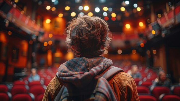 Photo un acteur dans un théâtre