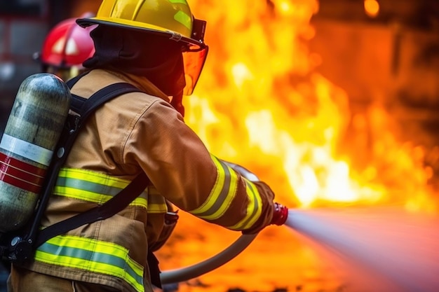 L'action héroïque d'un pompier pour éteindre un incendie