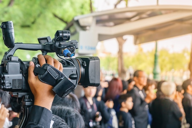 Activité d&#39;enregistrement de photographe dans l&#39;événement