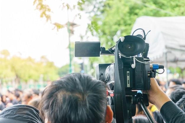 Activité d&#39;enregistrement de photographe dans l&#39;événement