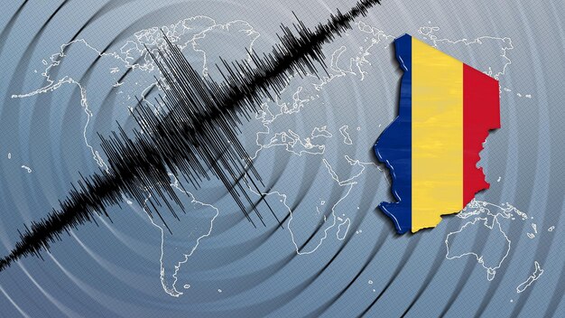 Photo activité sismique tremblement de terre carte du tchad échelle de richter