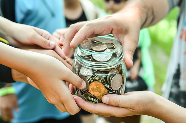 Photo activités organisées pour recueillir des fonds pour une cause impliquant des donateurs, des sponsors et des participants pour soutenir