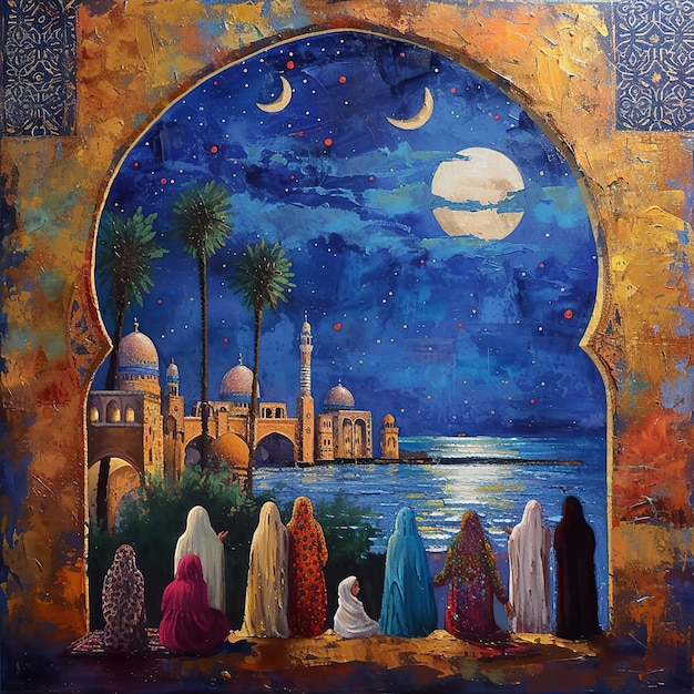 Adha Mubarak est une illustration islamique.