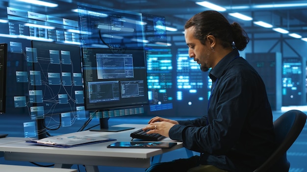 Administrer dans un centre de données en utilisant la technologie de réalité augmentée pour faire de la programmation