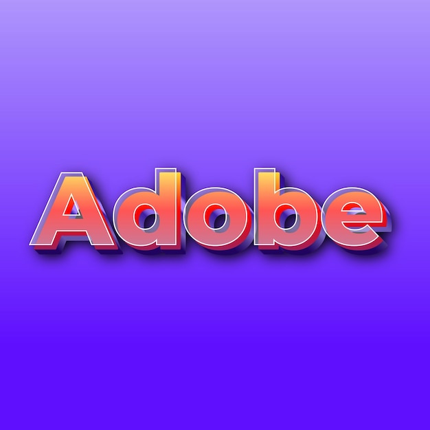 AdobeText effet JPG dégradé violet fond carte photo