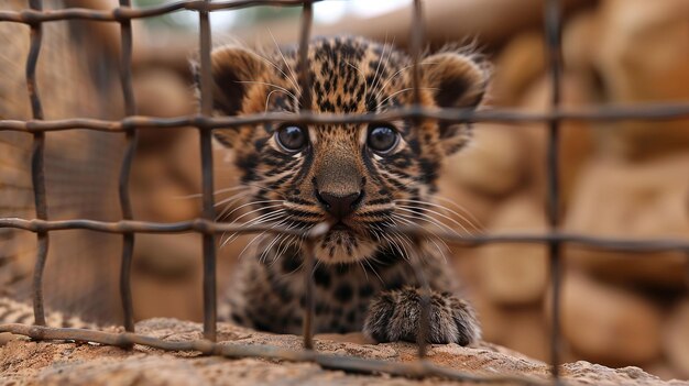 Un adorable bébé guépard dans la nature