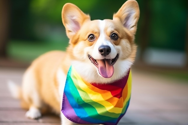 Adorable chiot Corgi avec un message d'inclusivité