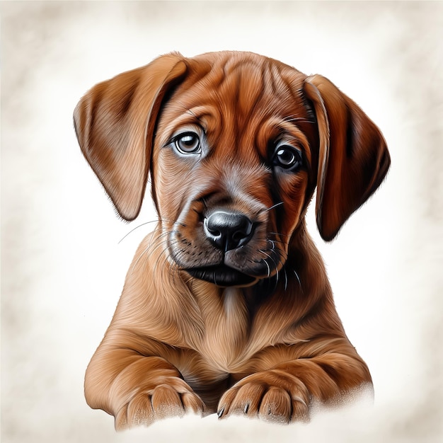 un adorable chiot Rhodesian Ridgeback