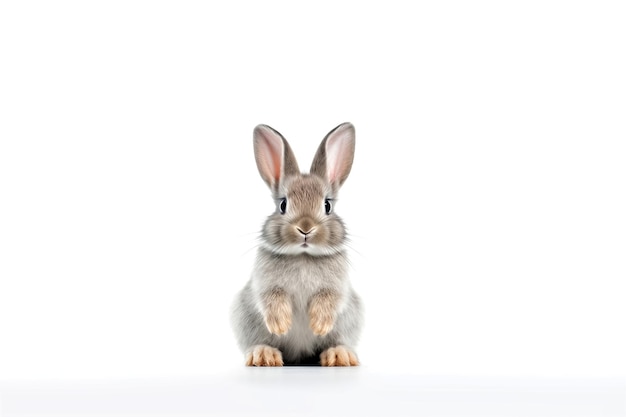 Adorable lapin isolé sur un fond blanc