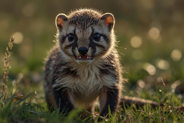 Adorable mini prédateur un aperçu de la vie d'une belette sauvage dans les prairies