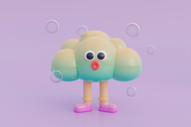 Adorable personnage 3d pour les enfants