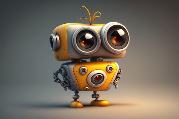 Un adorable robot tiré d'un dessin animé