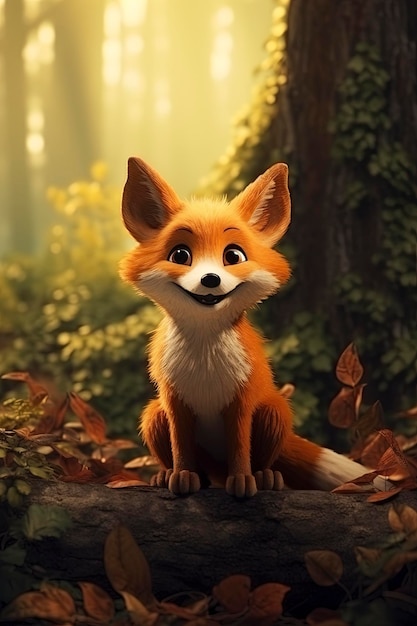 adorable style Disney cinématographique Baby Fox