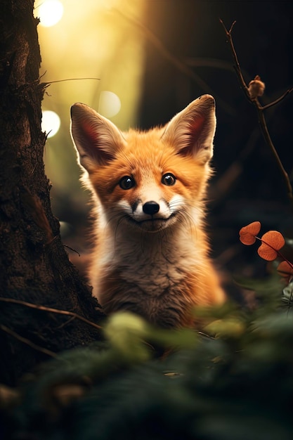 adorable style Disney cinématographique Baby Fox