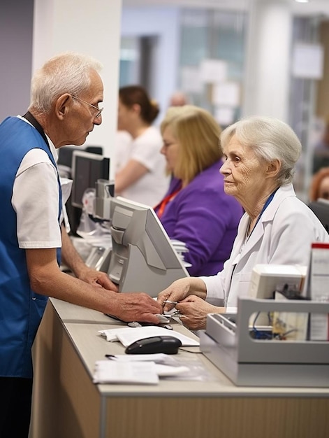 adulte payant une consultation avec carte de crédit effectuant une transaction de paiement électronique à l'hôpital