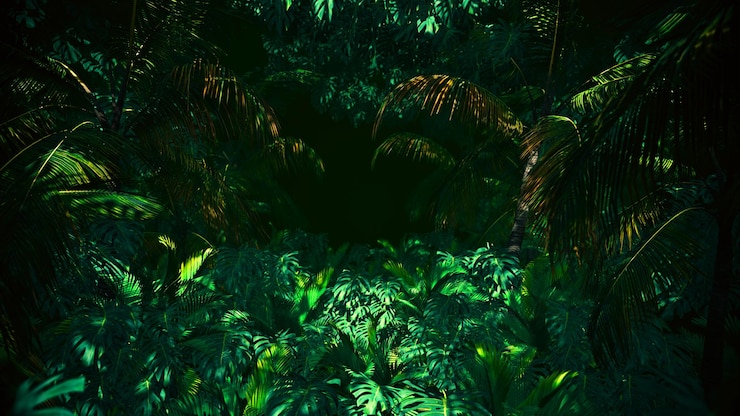 Photo adventure in jungle summer background pour la publicité dans la nature et la scène publicitaire