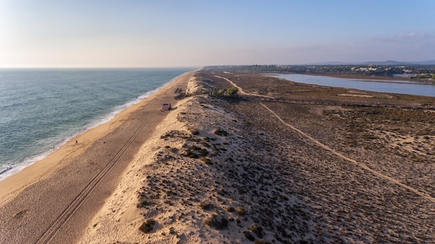 Aérien. Vue Du Ciel Sur La Baie De Ria Formosa. Quinta De Lago.