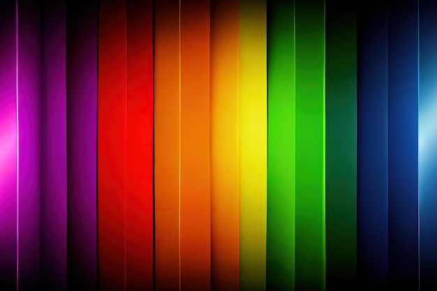 Un affichage coloré de différentes couleurs est affiché sur un fond noir.