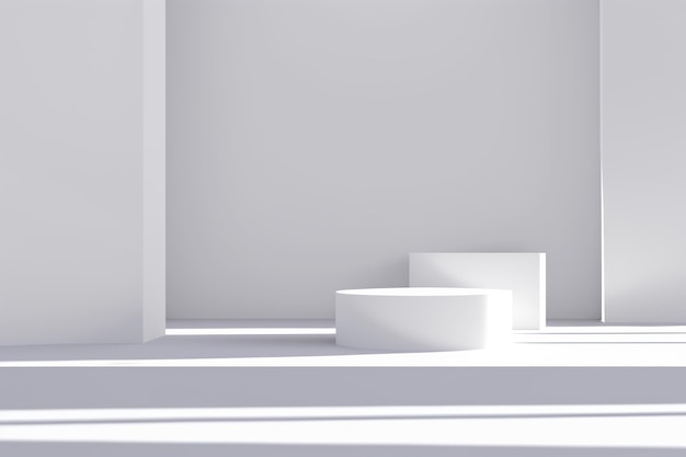 affichage de produit de podium de piédestal de fond de scène blanche pour montrer le produit fond violet 3d