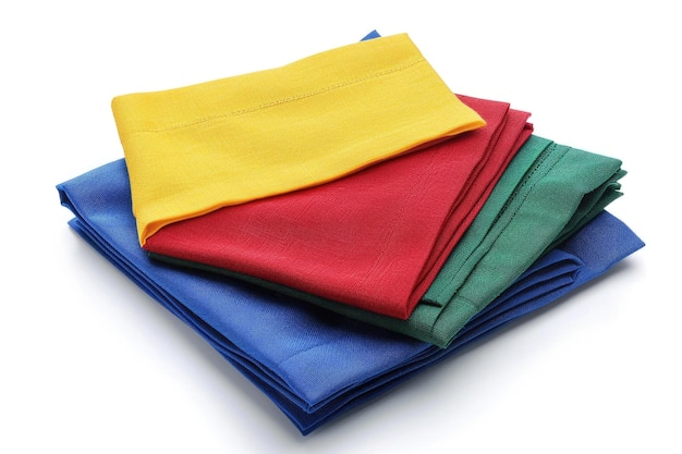 Un affichage serein de serviettes colorées isolées