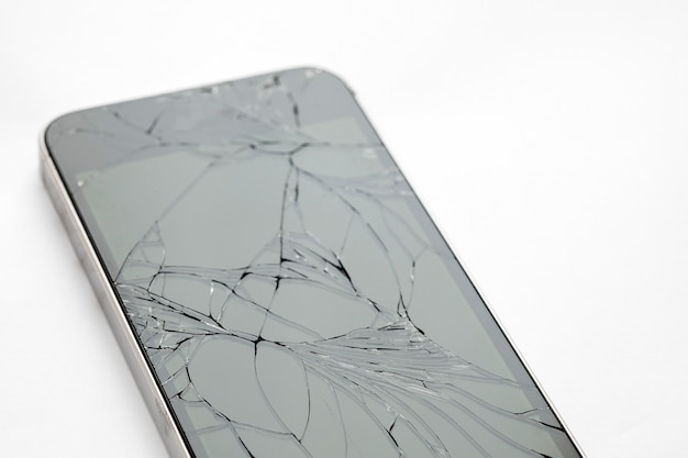 affichage en verre smartphone fissure cassée