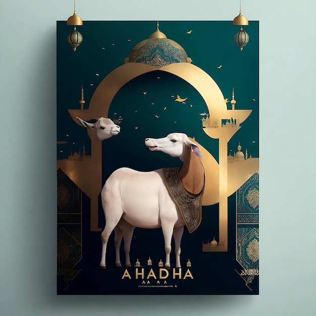 L'affiche de l'Aïd al Adha Mubarak est illustrée par AI Generative