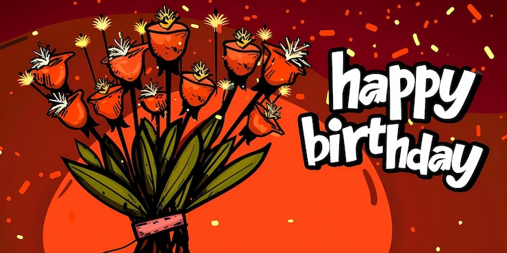 Photo affiche d'anniversaire anniversaire carte de vœux anniversaire vœux