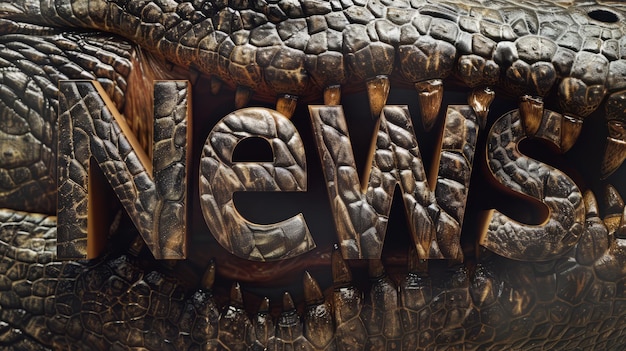 Photo une affiche d'art conceptuel de crocodile skin news