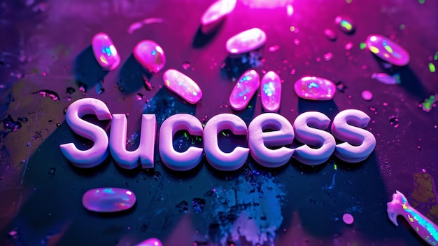 Affiche d'art horizontal créatif de concept Opal Crystal Success