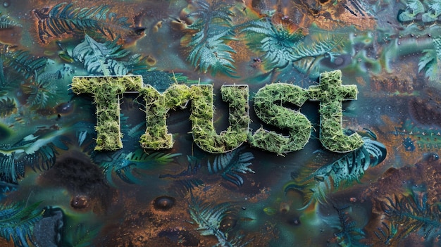 Photo une affiche artistique conceptuelle de turf trust