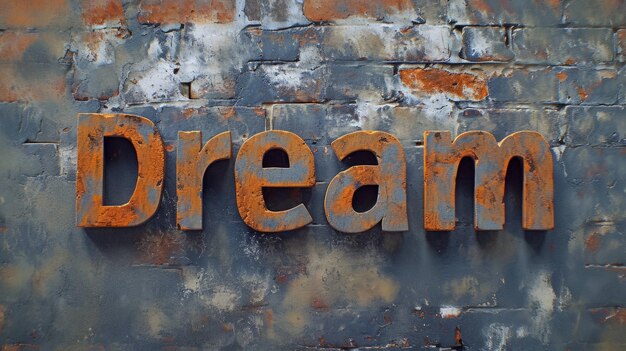 Photo une affiche artistique horizontale créative du concept brick dream
