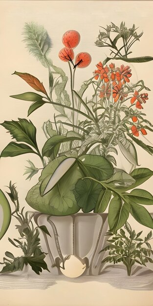 Photo affiche biologique de plantes