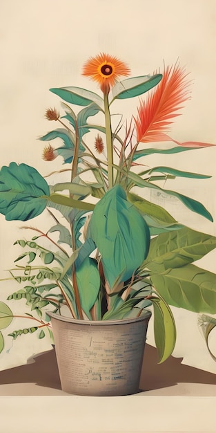 Affiche biologique de plantes