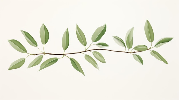 Photo affiche botanique de style scandinave minimaliste avec des feuilles d'eucalyptus