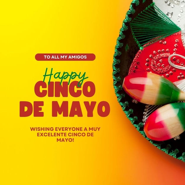 une affiche d'un chapeau mexicain qui dit " Joyeux anniversaire "